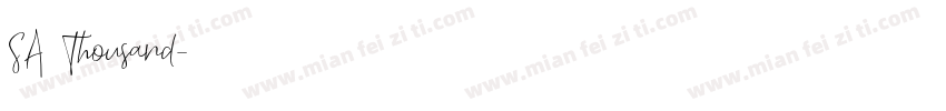 SA Thousand字体转换